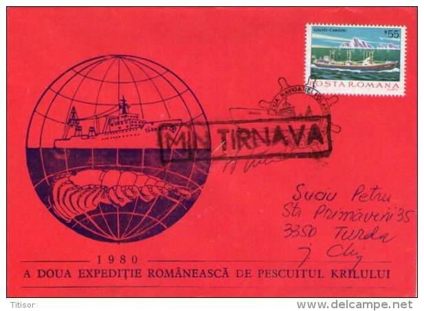 Romanian Ship "Tarnava" In Antarctic Waters . 1980. - Polar Ships & Icebreakers