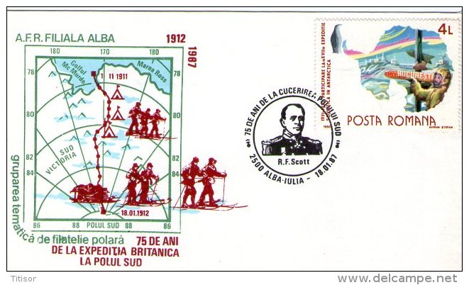 R.F. Scott At South Pole - 75 Years. 1987 - Explorateurs & Célébrités Polaires