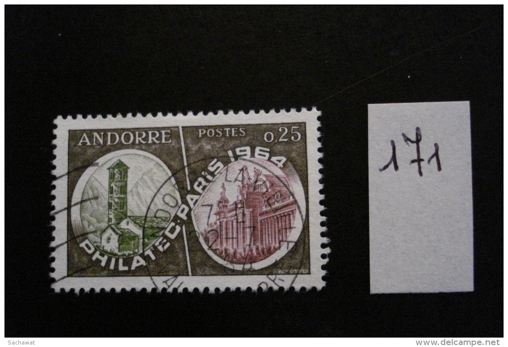 Andorre Français - Année 1964 - Philatec 1964 - Armoiries - Y.T. 171 - Oblitéré - Used - Gestempeld - Usados