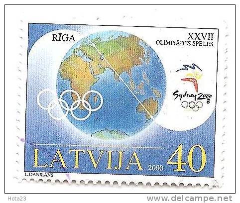 (!) Latvia / Lettonia / Lettland – OLIMPIC GAMES SIDNEY 2000 GLOBUSS Used Stamp (0) - Ete 2000: Sydney