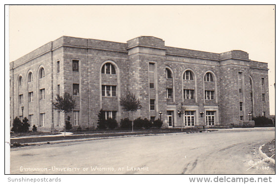 Gymnasium University Of Wyoming Laramie Real Photo - Laramie