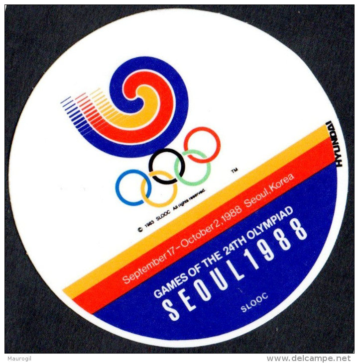 SOUTH KOREA 1988 - OLYMPIC GAMES SEOUL ´88 - STICKER / AUTOCOLLANTE - Altri & Non Classificati