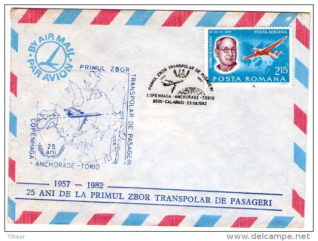 First Transpolar Passenger Flight  25 Years. 1985 - Vuelos Polares