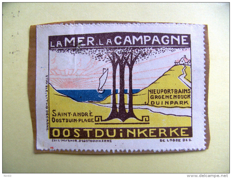 Le MER La CAMPAGNE Saint-André Oostduin Plage Nieuport Bains Groene Houck Duinpark OOSTDUINKERKE 1933 - Erinnophilie [E]