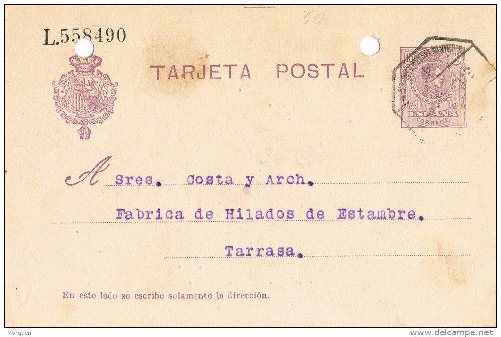 7568. Entero Postal LA GARRIGA (Barcelona) 1923. AMBULANTE Ferrocarril - 1850-1931