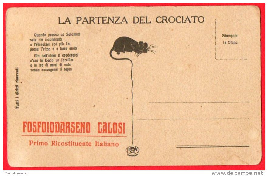 [DC6249] LA PARTENZA DEL CROCIATO- CARTOLINA ILLUSTRATA FIRMATA DA C. SARRI - Old Postcard - Fiabe, Racconti Popolari & Leggende