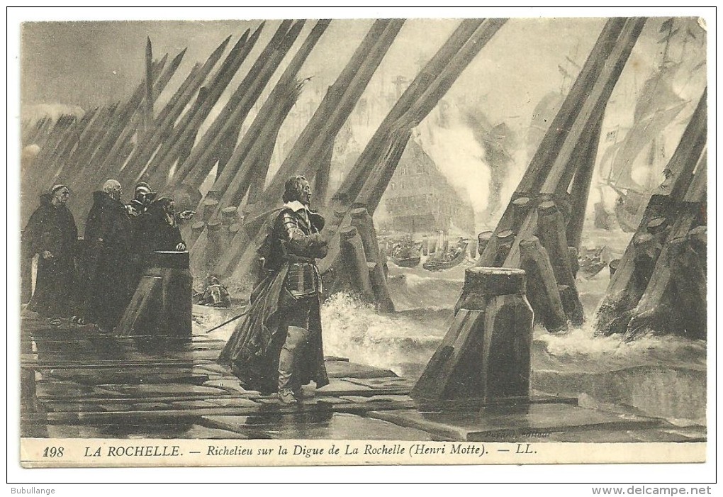 CPA  La Rochelle, Richelieu Sur La Digue, D'après Illustration Henri Motte, L.L.198 - Historia