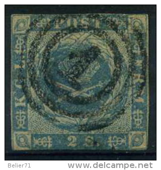 Danemark : N° 3 Oblitéré Année 1854 - Used Stamps