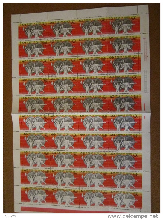 Jeux Olympiques Montréal 1976 Haltérophilie Lutte Vertel J Hongrie Magyar Posta Hungary Feuilles De Timbres Complètent - Ete 1976: Montréal