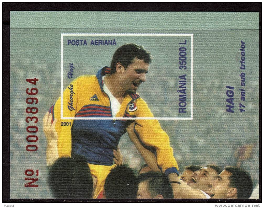 ROUMANIE  BF 257  * *   NON  DENTELE   Football  Soccer   Fussball   Hagi - Unused Stamps