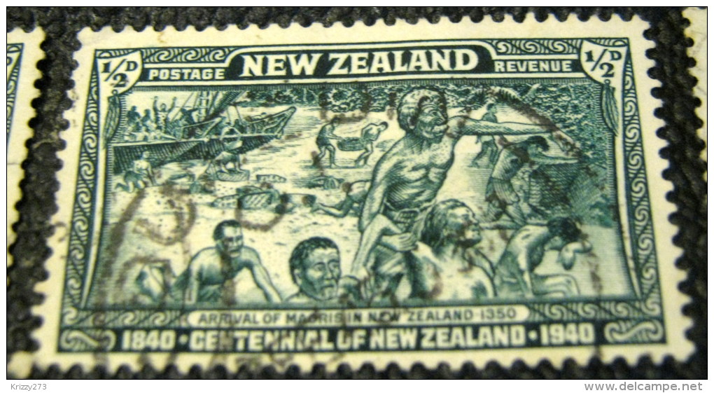 New Zealand 1940 Arrival Of Maori People 0.5d - Used - Oblitérés