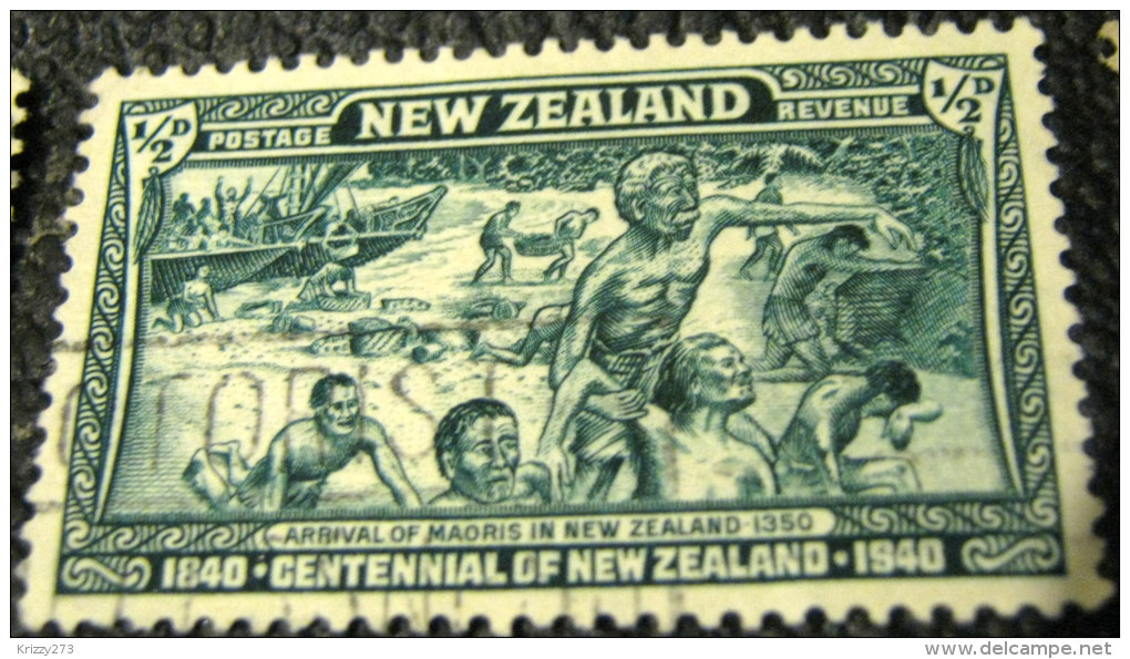 New Zealand 1940 Arrival Of Maori People 0.5d - Used - Oblitérés