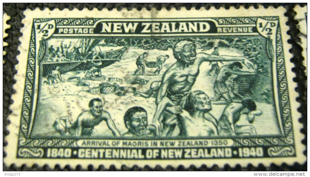 New Zealand 1940 Arrival Of Maori People 0.5d - Used - Used Stamps