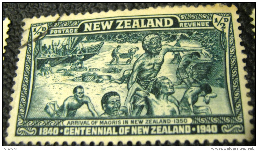 New Zealand 1940 Arrival Of Maori People 0.5d - Used - Oblitérés