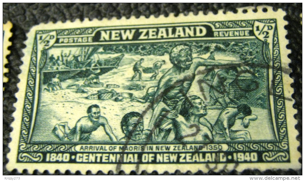 New Zealand 1940 Arrival Of Maori People 0.5d - Used - Oblitérés