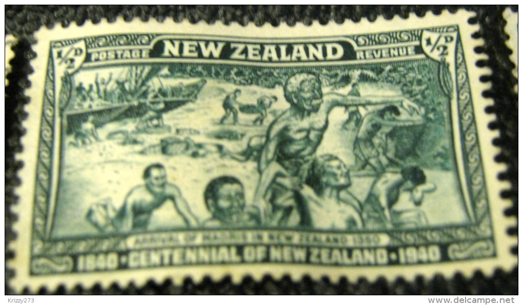 New Zealand 1940 Arrival Of Maori People 0.5d - Used - Oblitérés