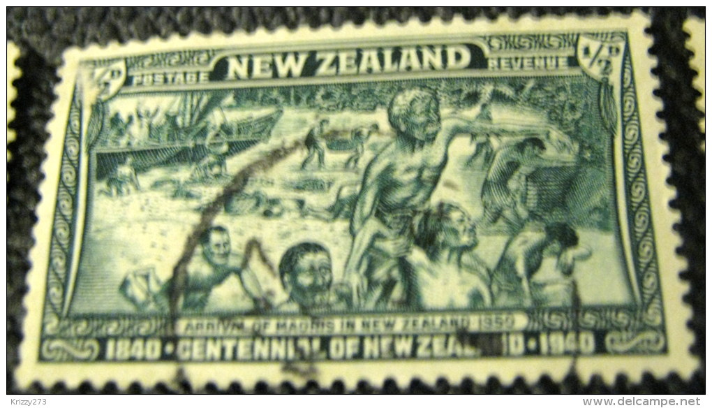 New Zealand 1940 Arrival Of Maori People 0.5d - Used - Oblitérés