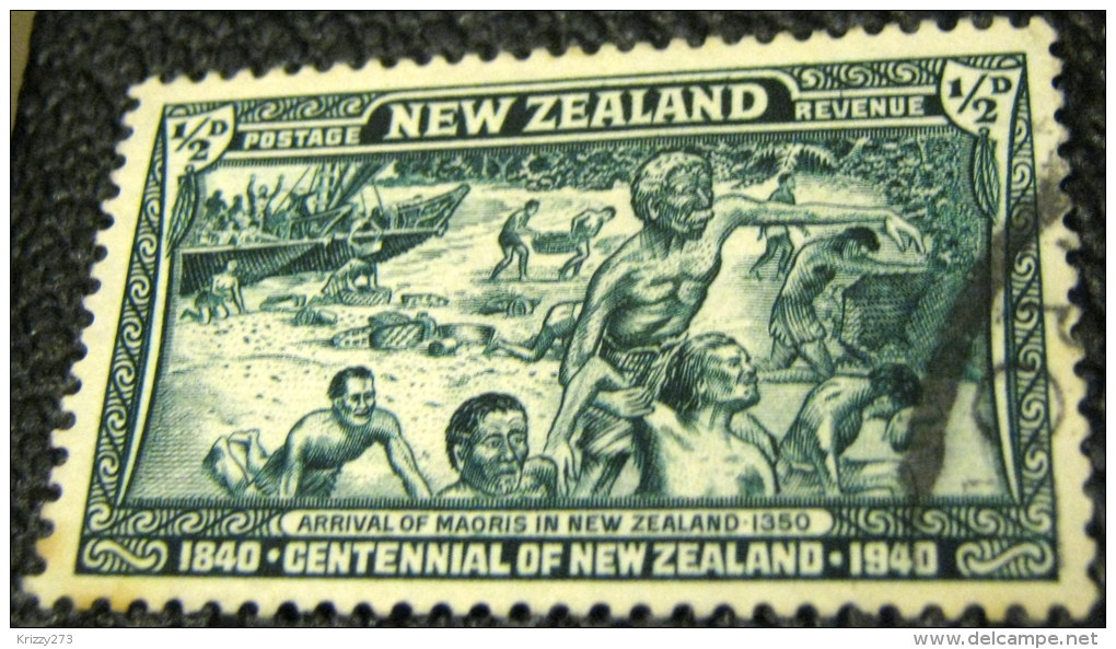 New Zealand 1940 Arrival Of Maori People 0.5d - Used - Usati