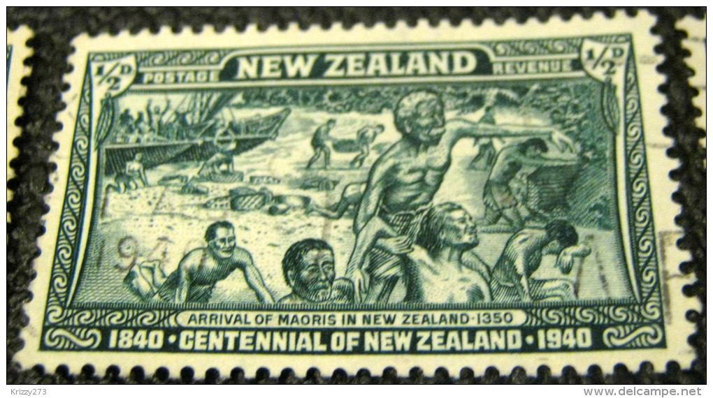 New Zealand 1940 Arrival Of Maori People 0.5d - Used - Usati