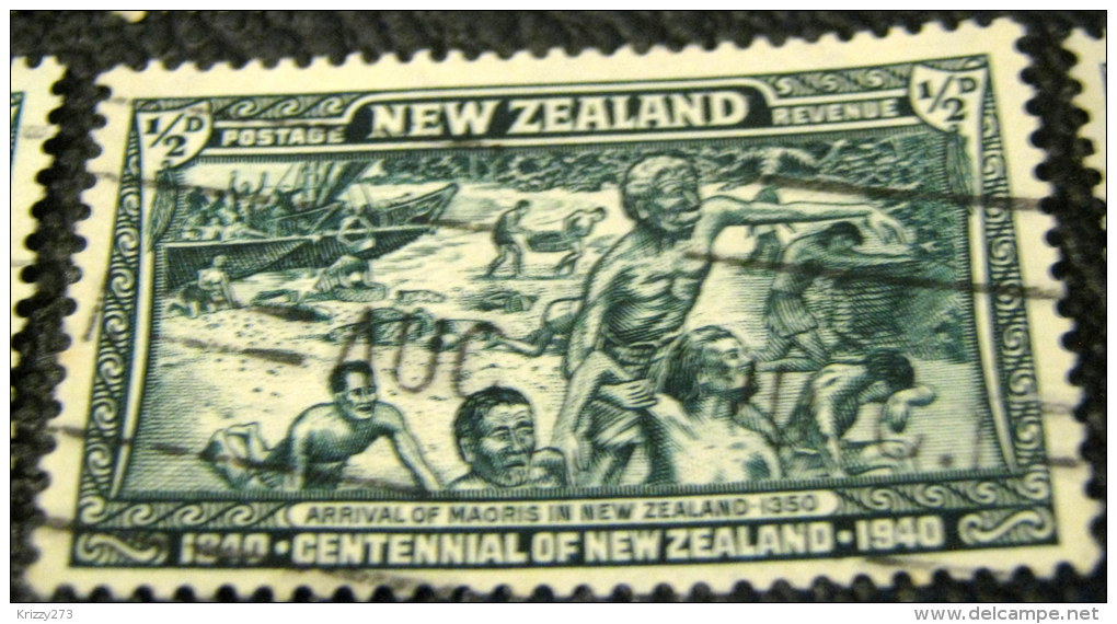 New Zealand 1940 Arrival Of Maori People 0.5d - Used - Oblitérés