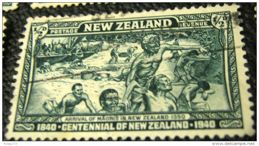 New Zealand 1940 Arrival Of Maori People 0.5d - Used - Usati