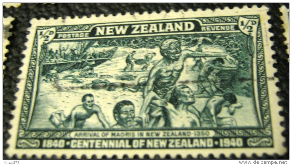 New Zealand 1940 Arrival Of Maori People 0.5d - Used - Usati