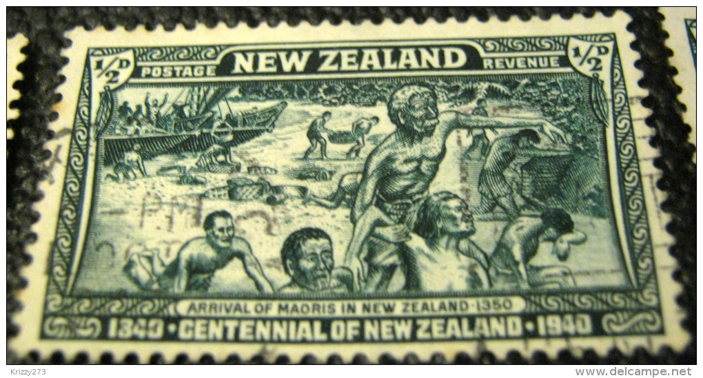 New Zealand 1940 Arrival Of Maori People 0.5d - Used - Oblitérés