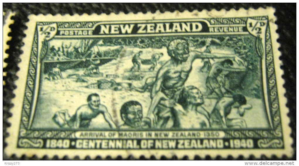 New Zealand 1940 Arrival Of Maori People 0.5d - Used - Oblitérés