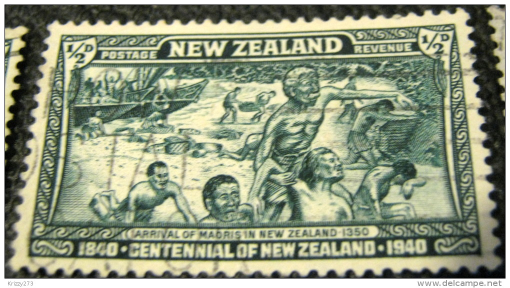 New Zealand 1940 Arrival Of Maori People 0.5d - Used - Gebraucht