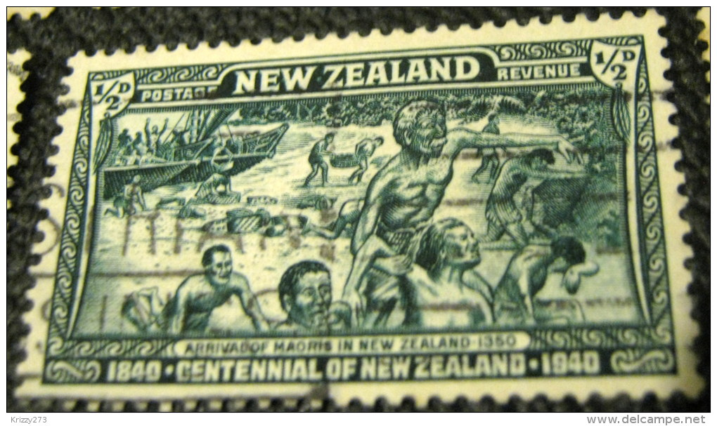 New Zealand 1940 Arrival Of Maori People 0.5d - Used - Oblitérés