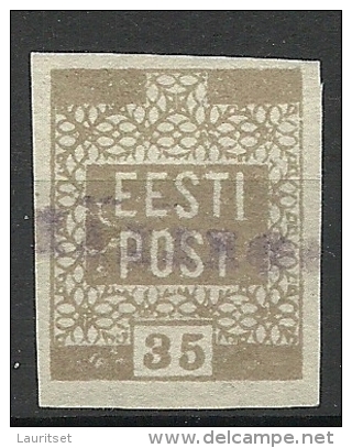 ESTLAND Estonia Estonie 1919 Provisonal Line Cancel On Michel 3 - Estonia