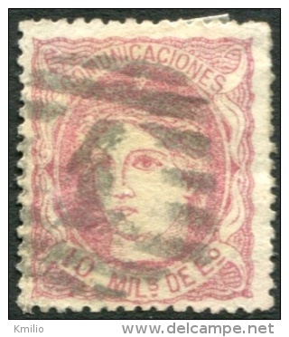 Edifil 105, 10 Milésimas De 1870 Usado - Used Stamps