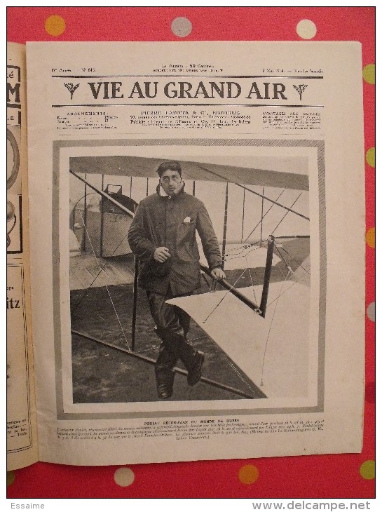 La Vie Au Grand Air. 1914. Aviation, Hydravion, Boxe Carpentier, Automobile,  Vélo. 28 Pages - Other & Unclassified