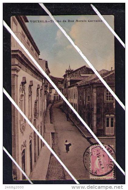 Portugal Cpa 1927 VOUZELA Rua Morais Carvalho Street Architecture General Landscape Postcards 5040 - Viana Do Castelo