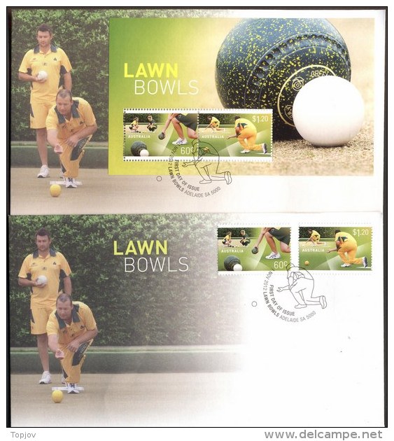 AUSTRALIA  - SPORT - BOWLS  - FDC - 2012 - Bocce