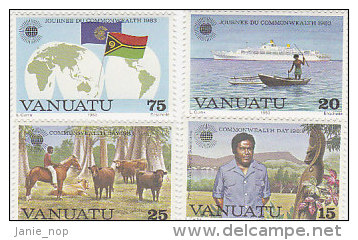 Vanuatu-1983 Commonwealth Day 349-352 MNH - Vanuatu (1980-...)