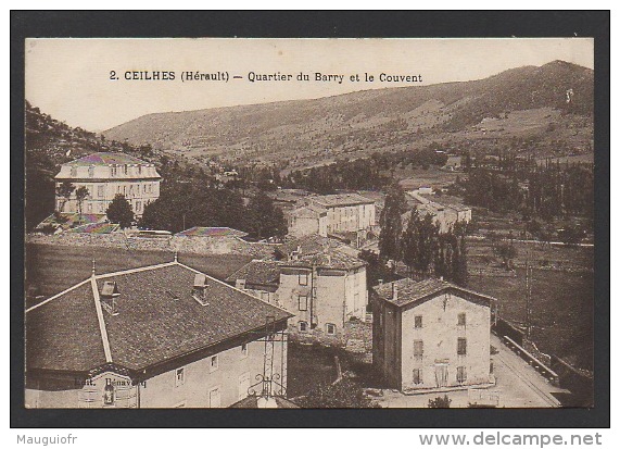 DF / 34 HERAULT / CEILHES / QUARTIER DU BARRY ET LE COUVENT / CIRCULÉE EN 1931 - Autres & Non Classés