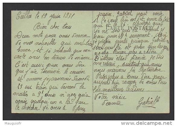 DF / 34 HERAULT / CEILHES / QUARTIER DU BARRY ET LE COUVENT / CIRCULÉE EN 1931 - Autres & Non Classés