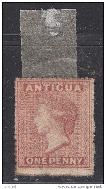 ANTIGUA  1863  QV  1 D  UNUSED  NO GOM - 1858-1960 Kronenkolonie