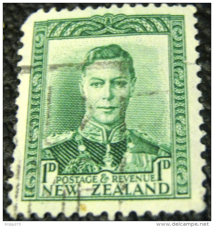 New Zealand 1938 King George VI 1d - Used - Oblitérés