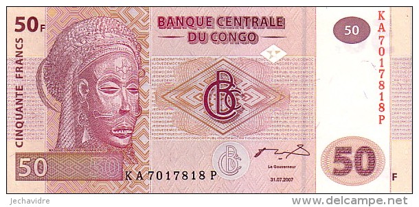 CONGO   50 Francs  Daté Du 31-07-2007      ***** BILLET  NEUF ***** - République Démocratique Du Congo & Zaïre