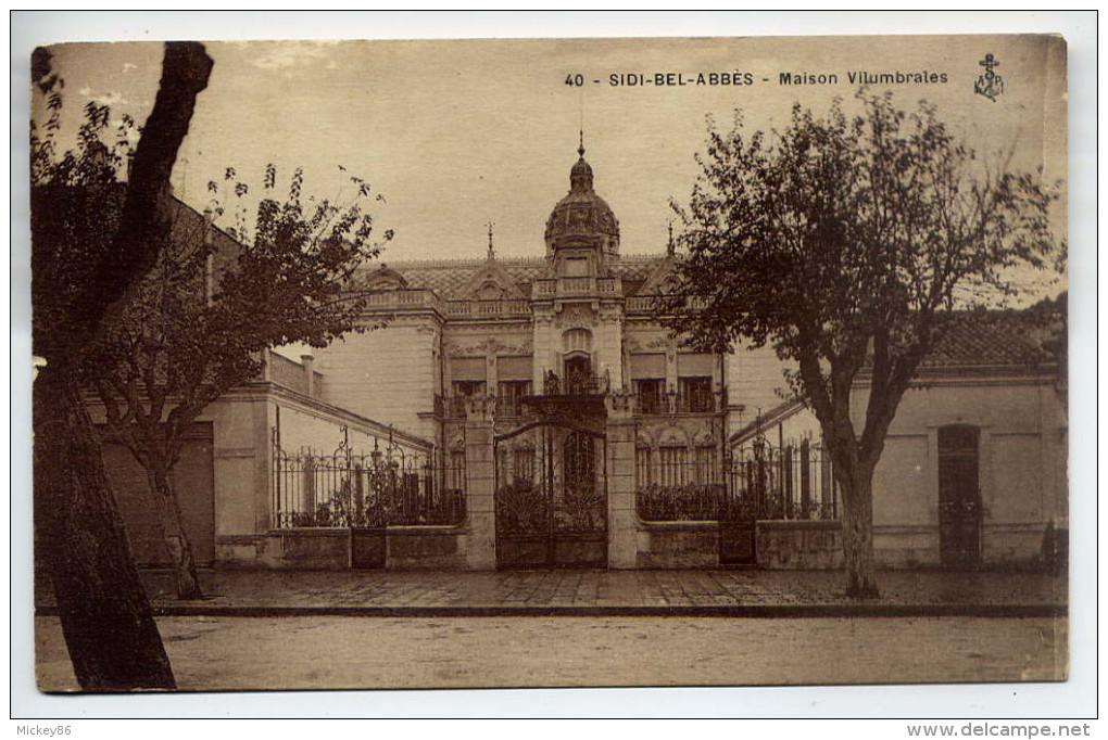 Algérie--SIDI-BEL-ABBES--Maison Vilumbrales  N°40  éd  Asp---carte Peu Courante - Sidi-bel-Abbès