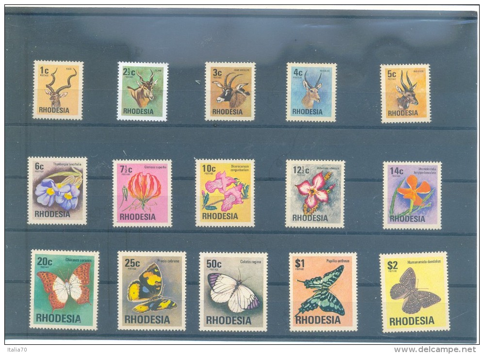 RHODESIA DEL NORTE 140/154 (15V) 1974 MICHEL - Rodesia Del Norte (...-1963)