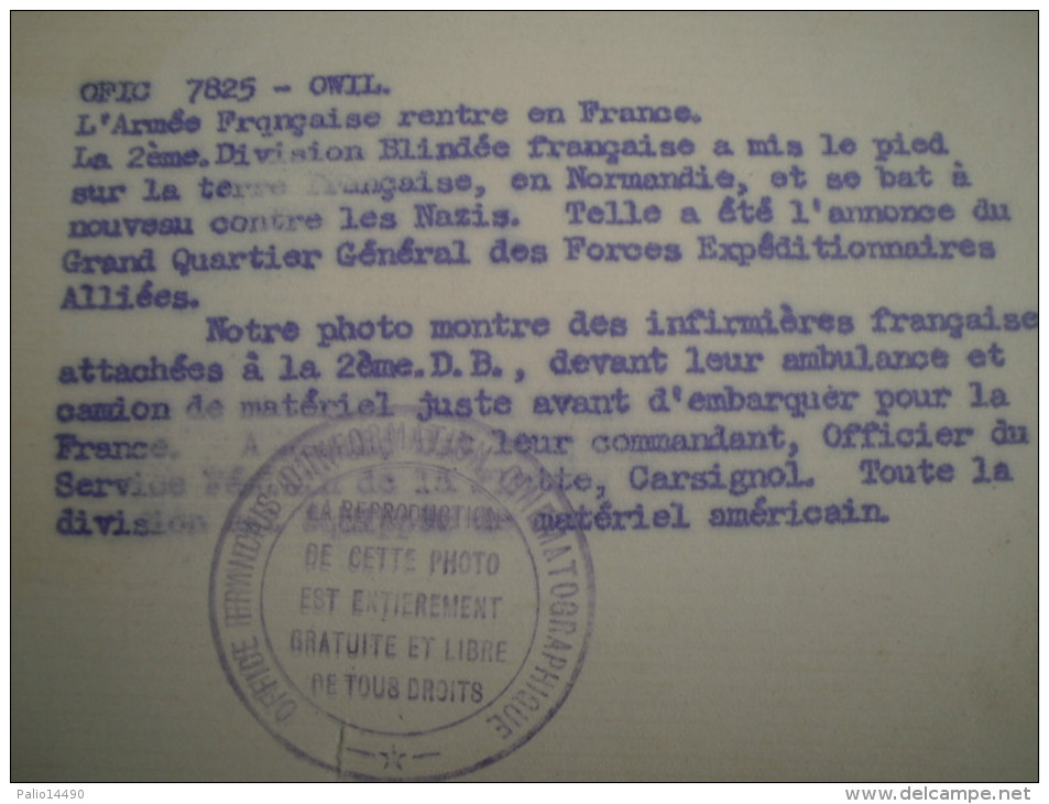 20 Photos De Presse Libération Légendées Au Dos - 1939-45