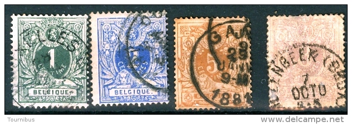 N° 26-29 OBLITERES / 1869-83 - 1869-1888 León Acostado