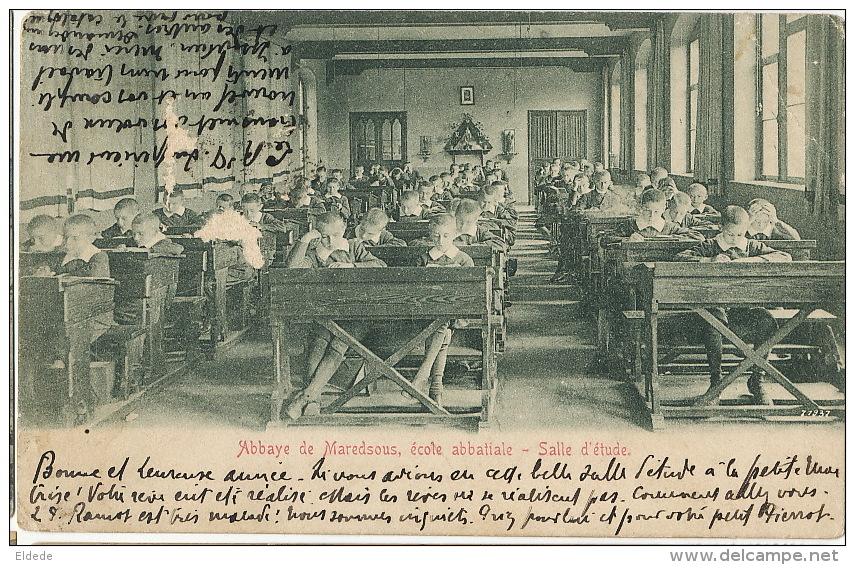 Maredsous Ahnée Abbaye Ecole Abbatiale Salle Etude Eleves Defauts Surface A G. Timbrée Thuin - Anhée