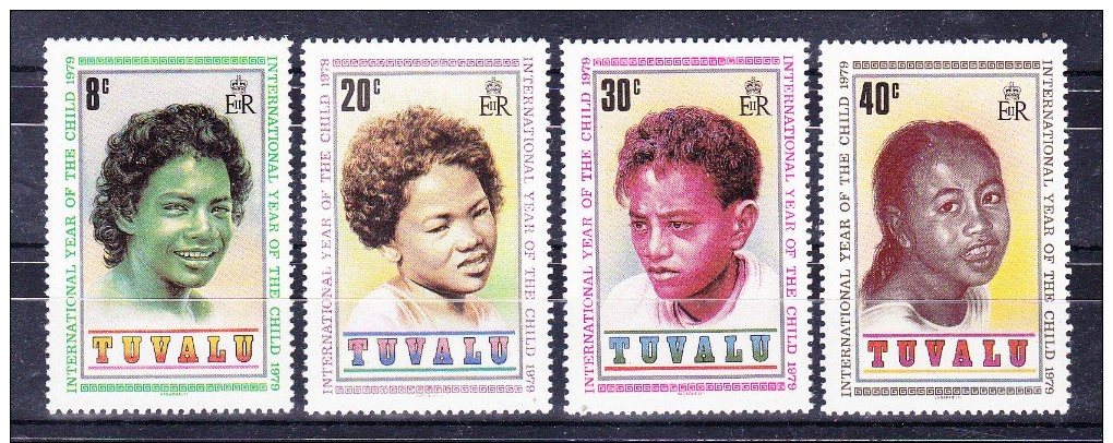 TUVALU  1979  , International Children's Year ,   Y&T   #  122/5    Cv  2.25  E .  , ** M N H , V V F - Tuvalu