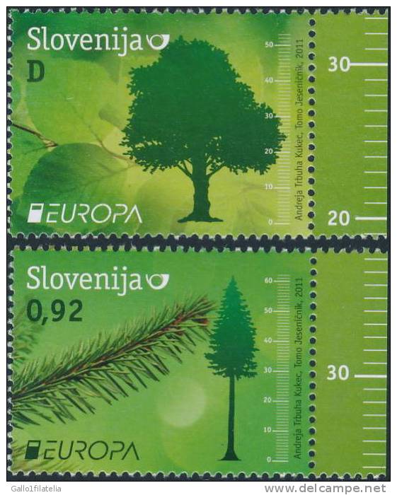 2011-SLOVENIA / SLOVENJA - EUROPA  CEPT- LE FORESTE / THE FORESTS. MNH - 2011