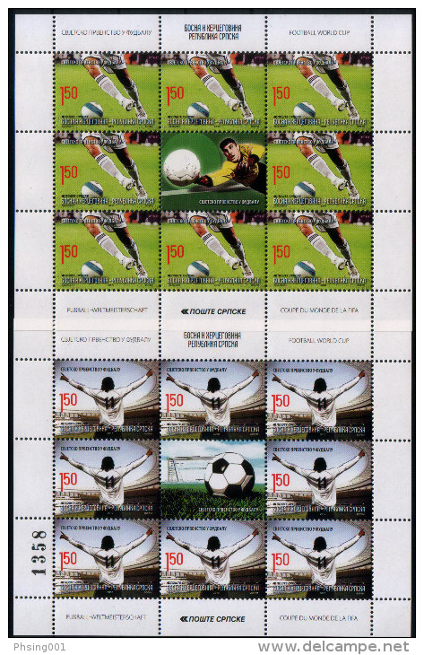 Bosnia Serbia 2010 Football, FIFA World Championship, South Africa, Soccer, Mini Sheet MNH - 2010 – África Del Sur