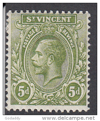 St Vincent 1921   5d   SG136   MH - St.Vincent (...-1979)